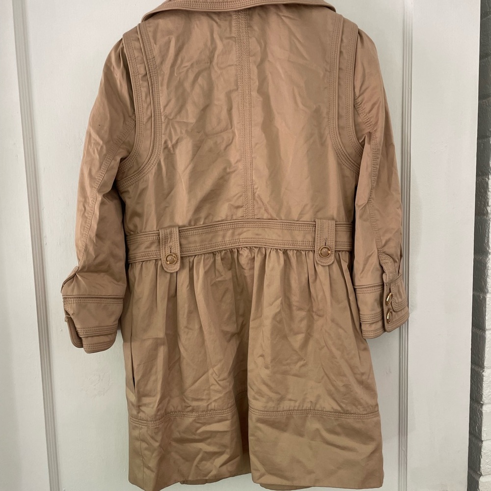 Juicy Couture Tan Quarter Sleeve Trench Coat - Picture 2 of 8